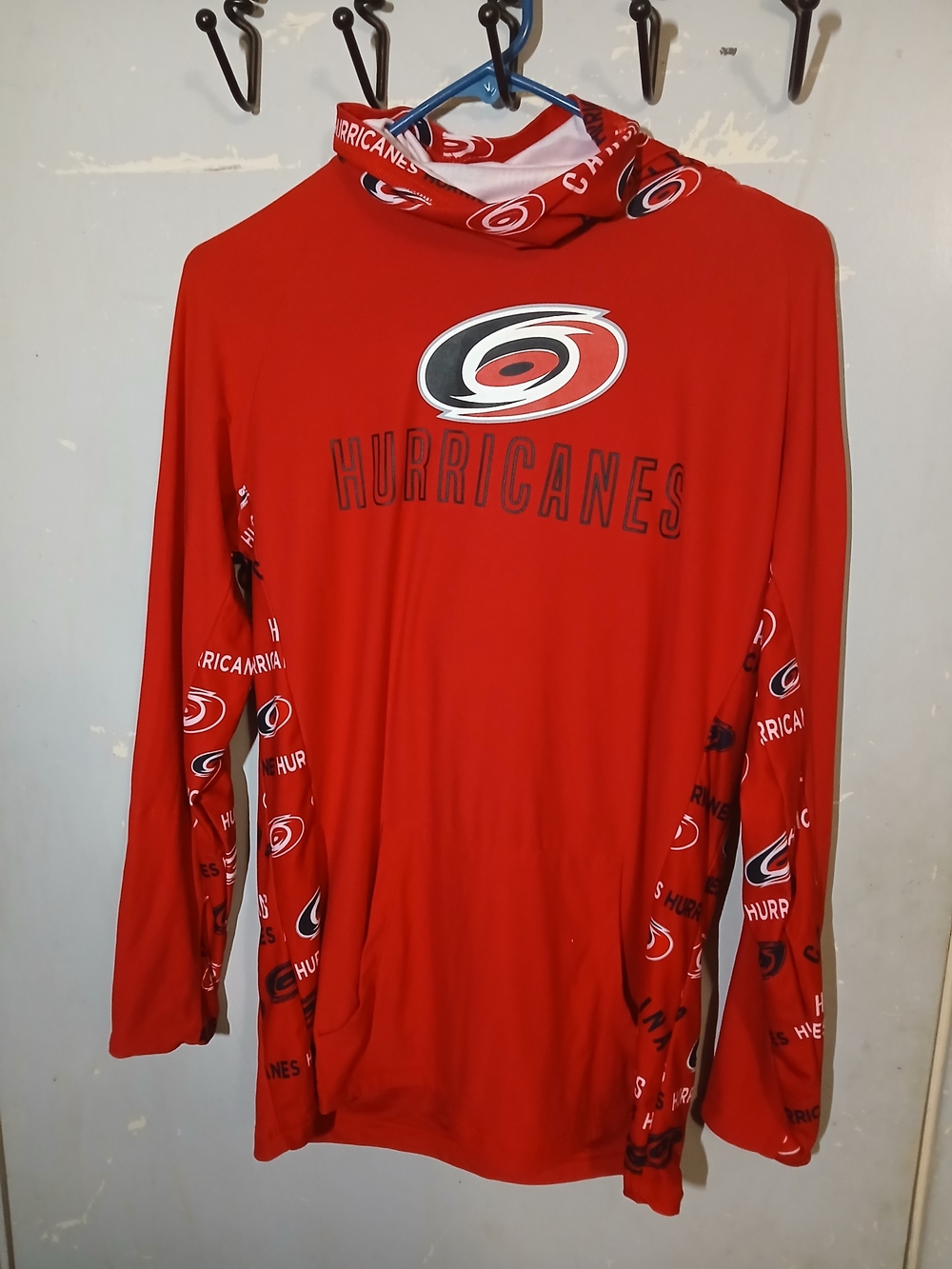 Women's NHL Carolina Hurricanes Red Long Sleeve Hoodie Top